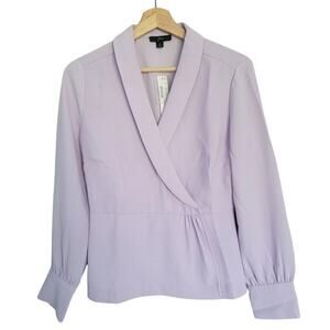 J. Crew Lavender Wrap Blouse